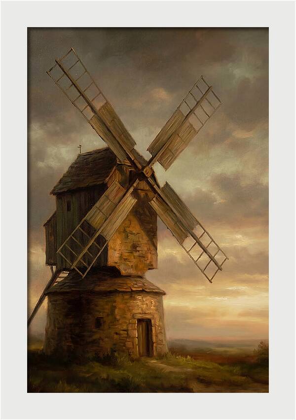 Windmill At Dusk