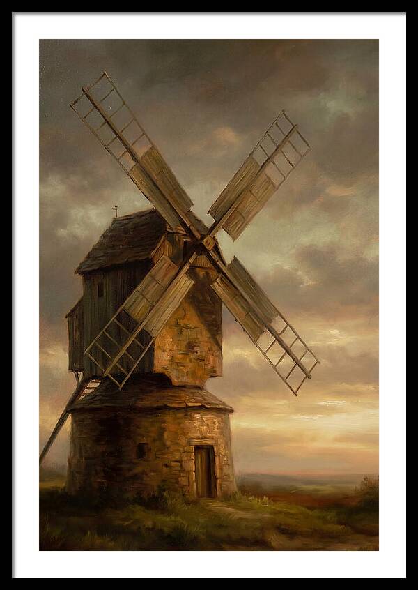 Windmill At Dusk