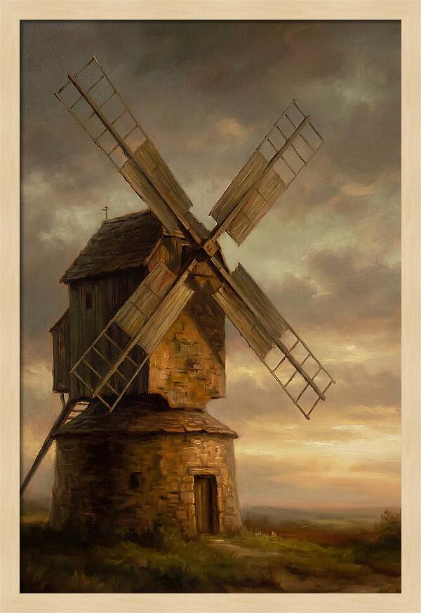 Windmill At Dusk