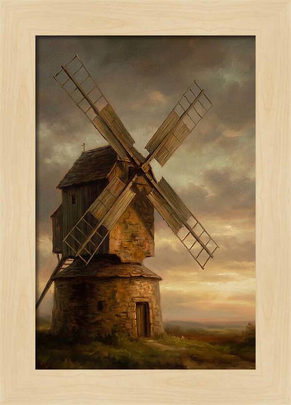Windmill At Dusk