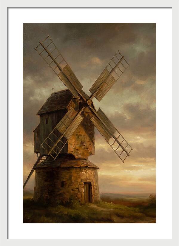 Windmill At Dusk