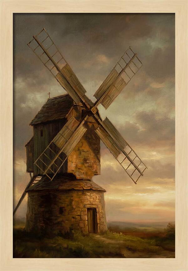 Windmill At Dusk