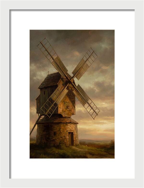Windmill At Dusk