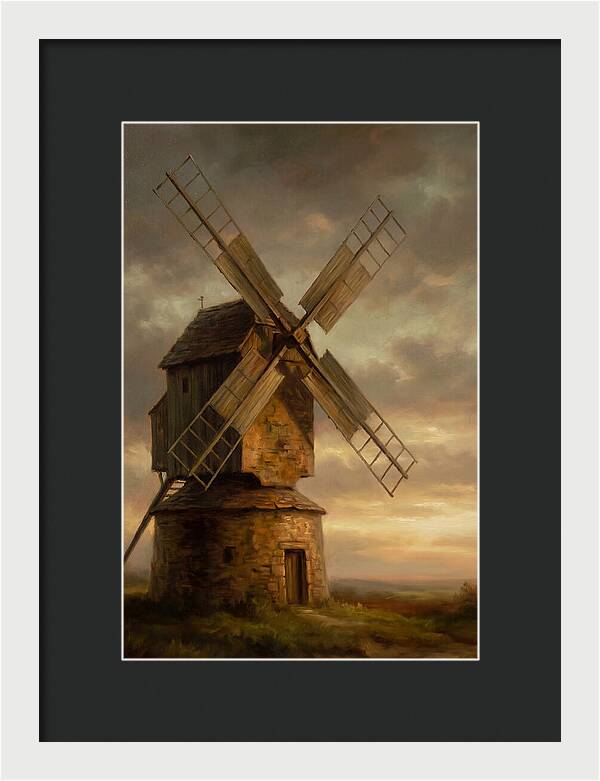 Windmill At Dusk