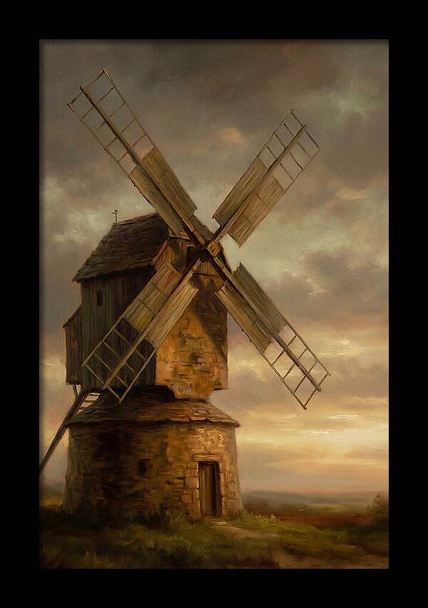 Windmill At Dusk