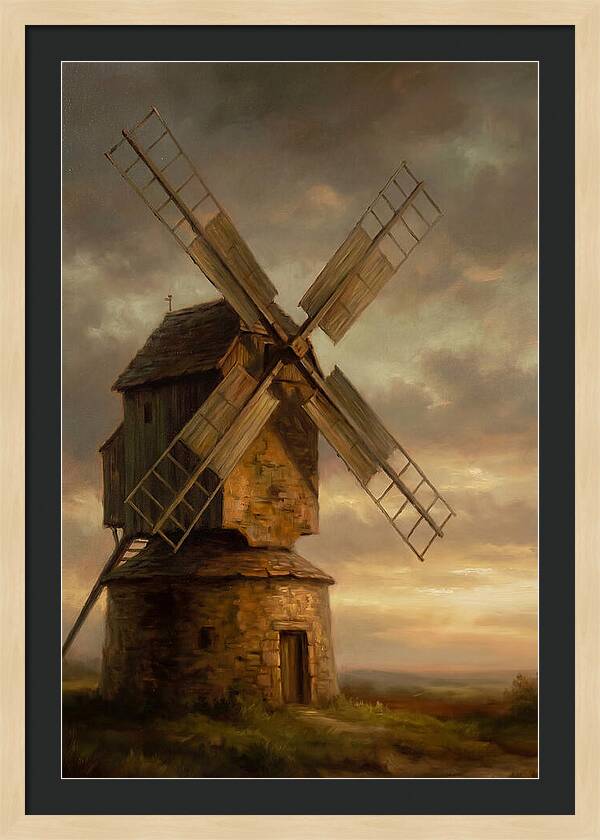 Windmill At Dusk