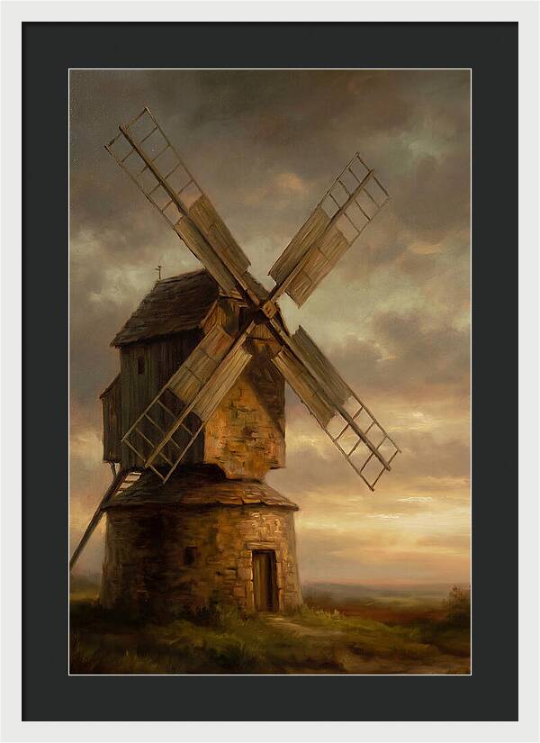 Windmill At Dusk