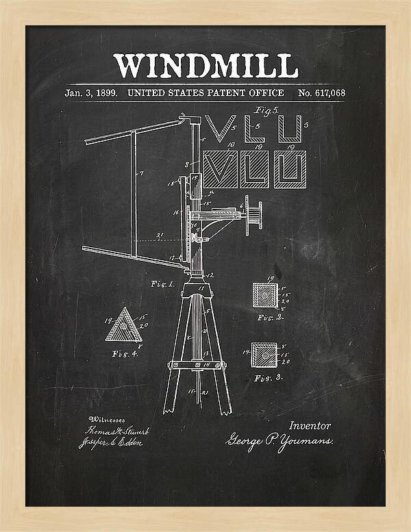 Windmill Chalkboard Patent Us617068a