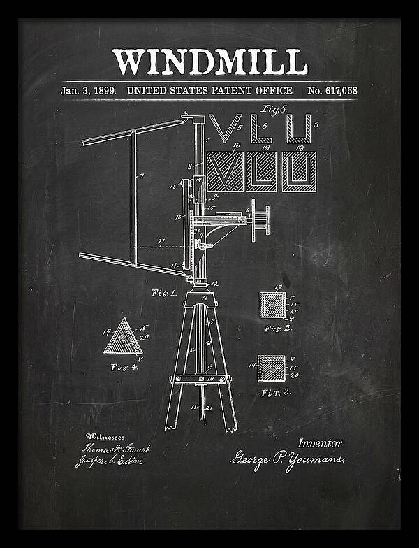 Windmill Chalkboard Patent Us617068a