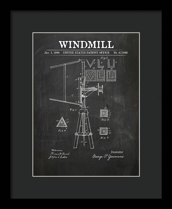 Windmill Chalkboard Patent Us617068a