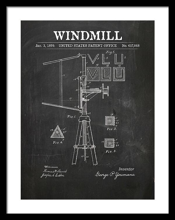 Windmill Chalkboard Patent Us617068a