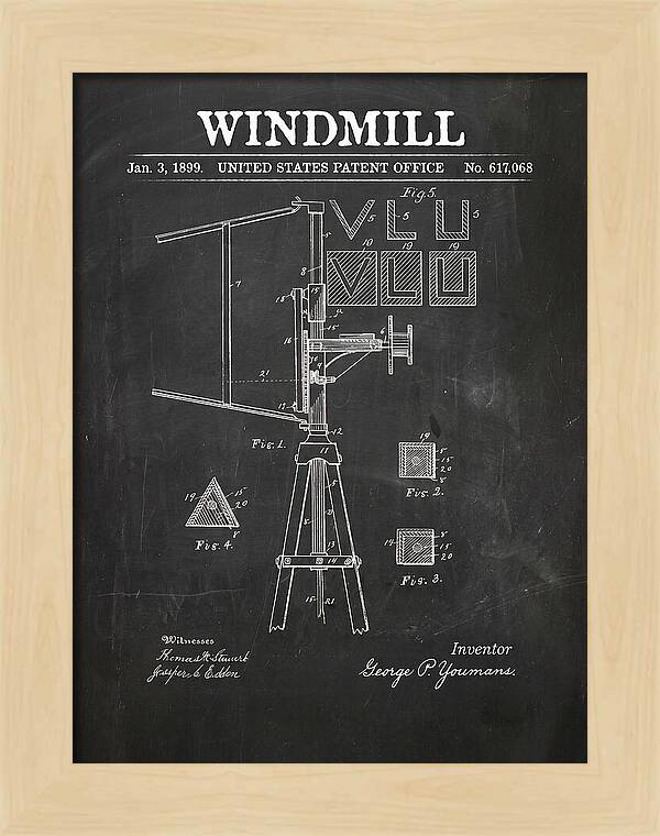 Windmill Chalkboard Patent Us617068a