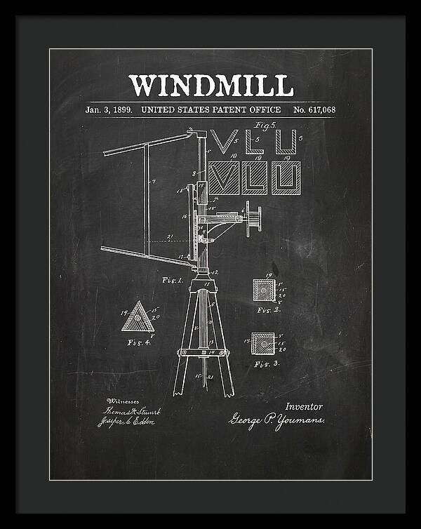 Windmill Chalkboard Patent Us617068a