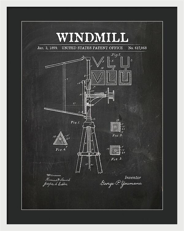 Windmill Chalkboard Patent Us617068a