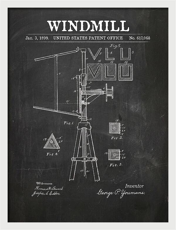 Windmill Chalkboard Patent Us617068a