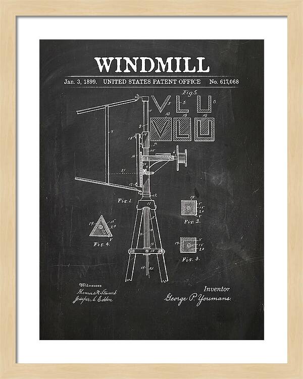 Windmill Chalkboard Patent Us617068a