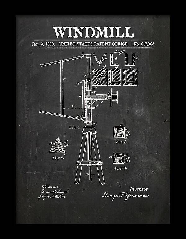 Windmill Chalkboard Patent Us617068a