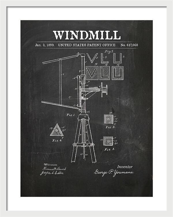 Windmill Chalkboard Patent Us617068a