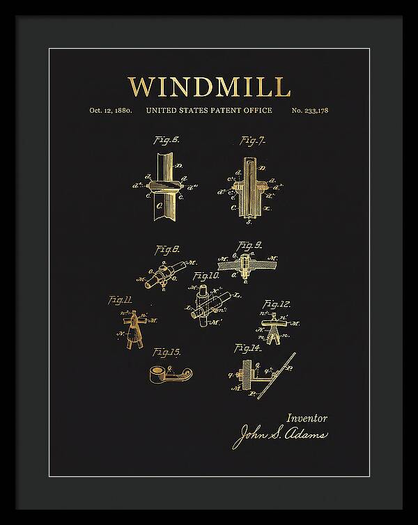 Windmill Gold Patent Us233178a