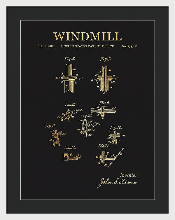 Windmill Gold Patent Us233178a