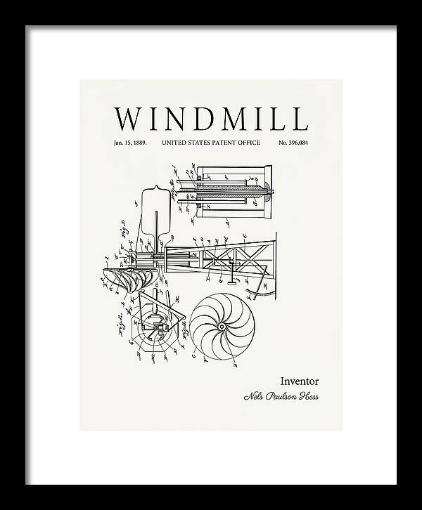 Windmill Minimalist Patent Us396084a