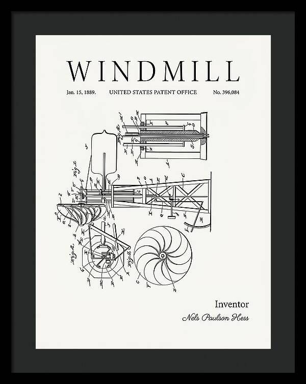 Windmill Minimalist Patent Us396084a