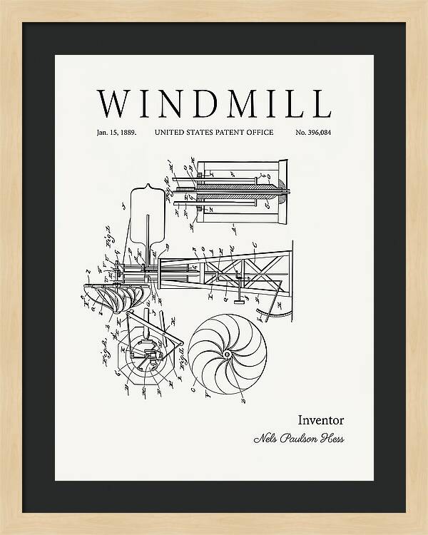 Windmill Minimalist Patent Us396084a