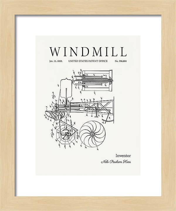 Windmill Minimalist Patent Us396084a