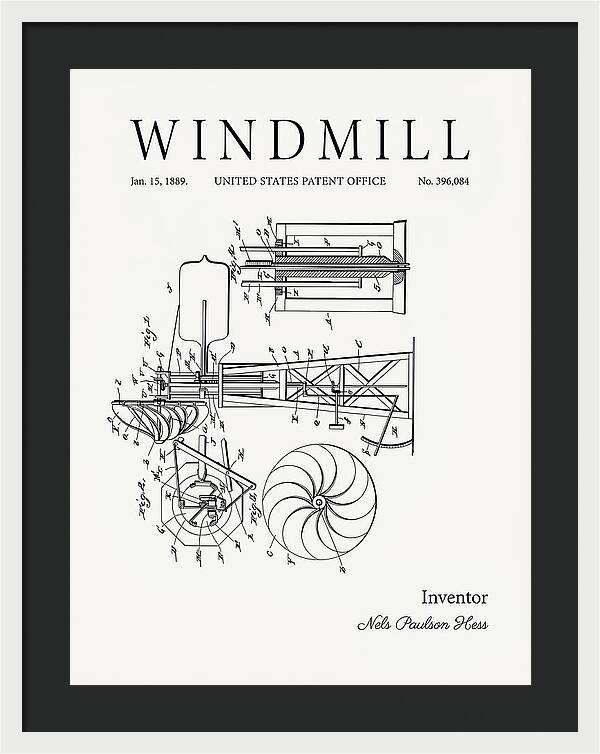 Windmill Minimalist Patent Us396084a