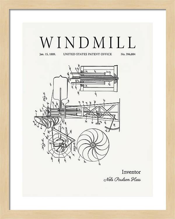 Windmill Minimalist Patent Us396084a