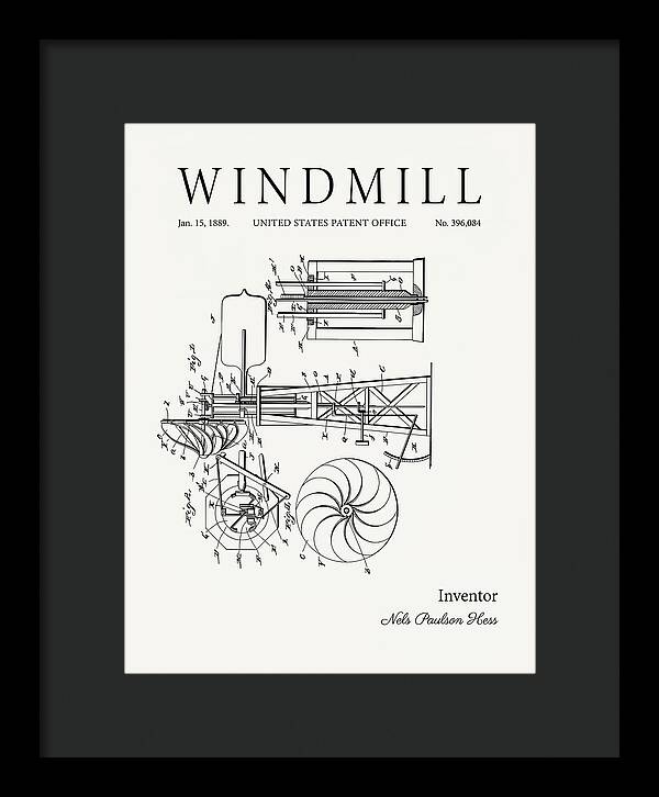 Windmill Minimalist Patent Us396084a