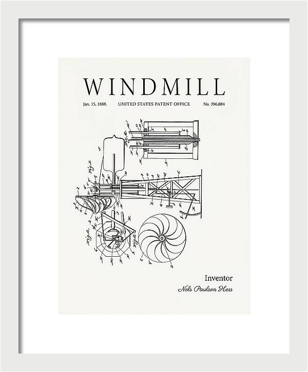 Windmill Minimalist Patent Us396084a