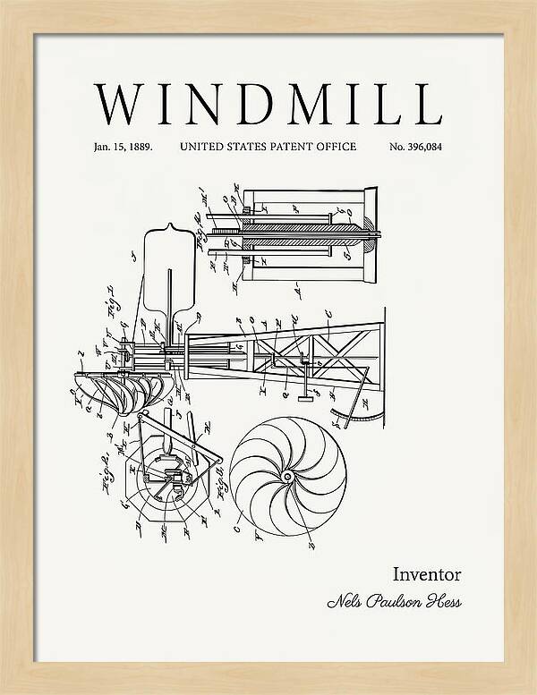 Windmill Minimalist Patent Us396084a
