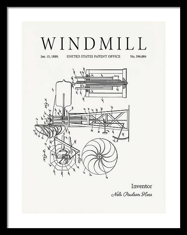 Windmill Minimalist Patent Us396084a
