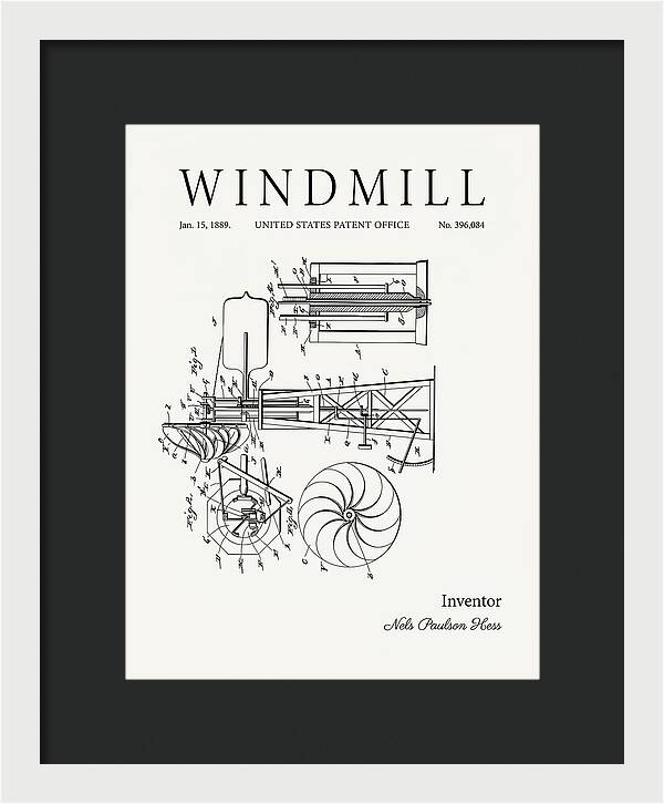 Windmill Minimalist Patent Us396084a