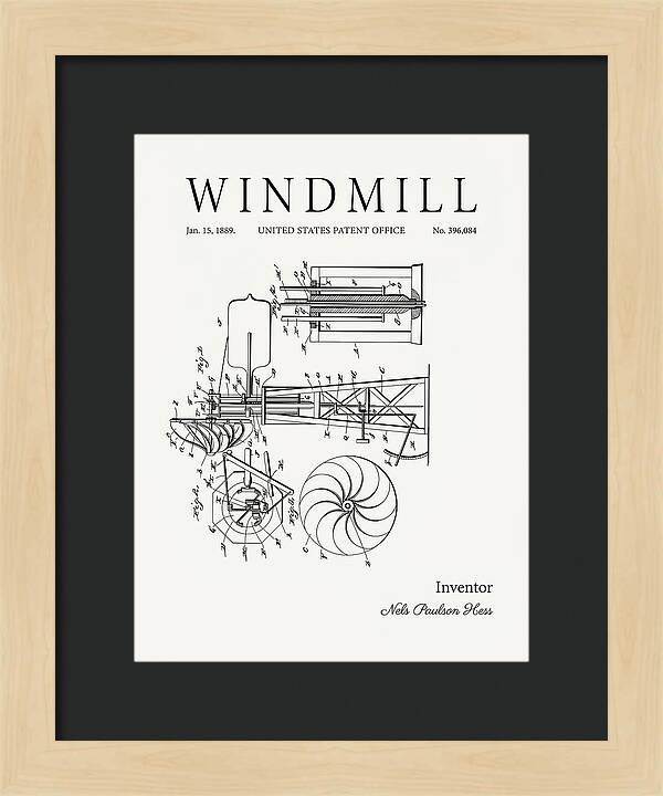 Windmill Minimalist Patent Us396084a