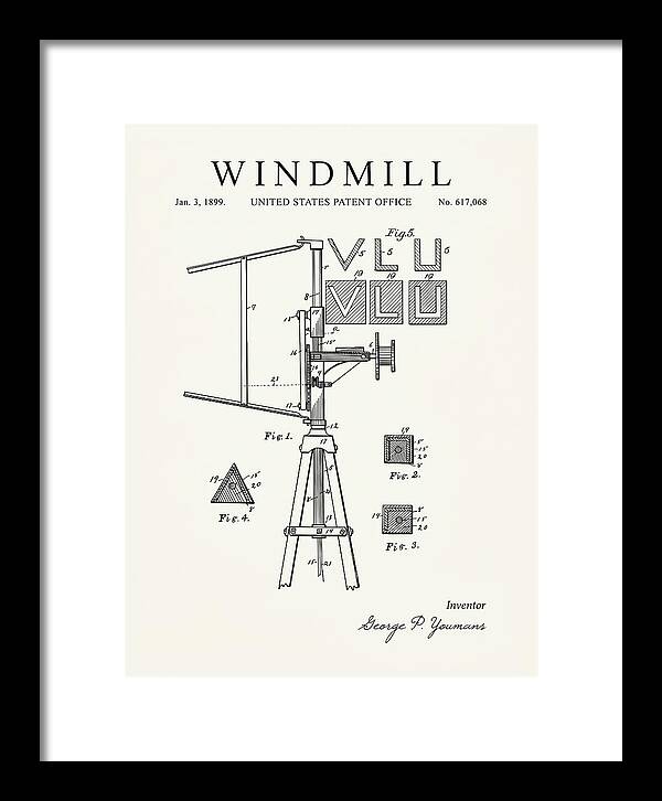 Windmill Minimalist Patent Us617068a