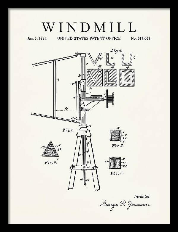 Windmill Minimalist Patent Us617068a
