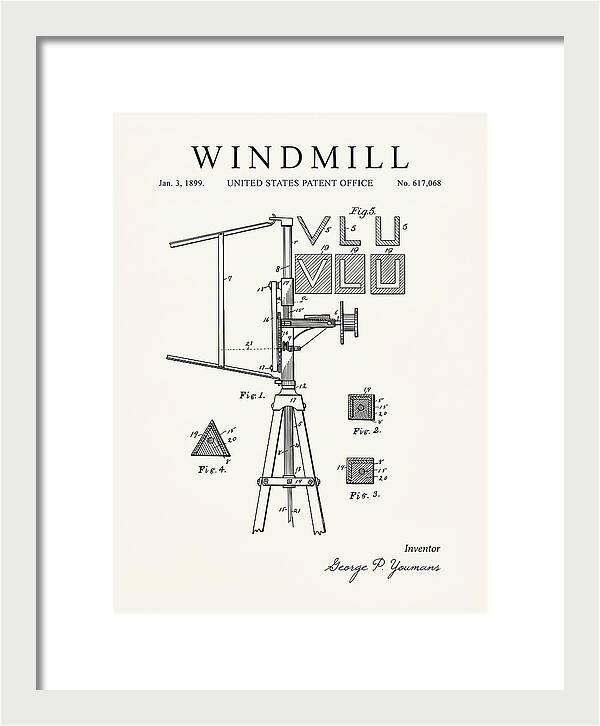 Windmill Minimalist Patent Us617068a