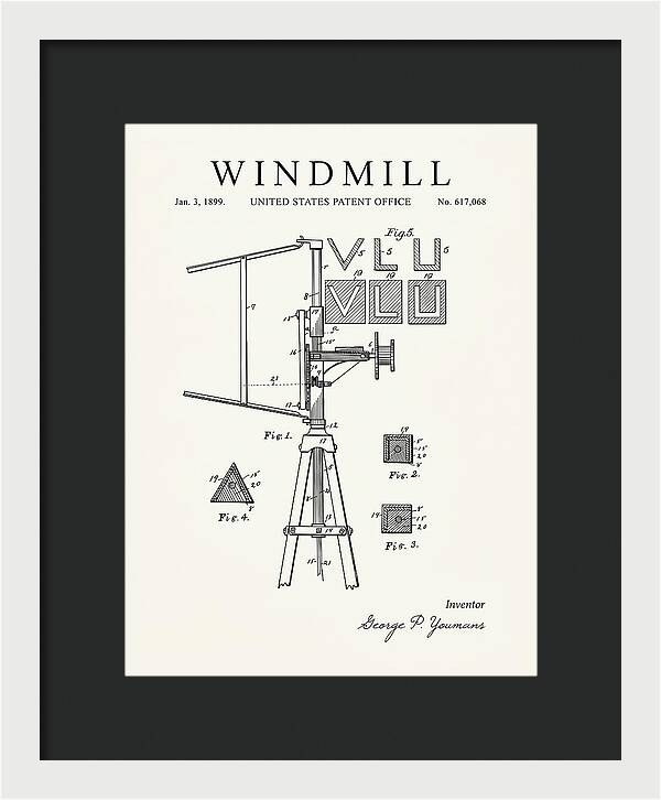 Windmill Minimalist Patent Us617068a