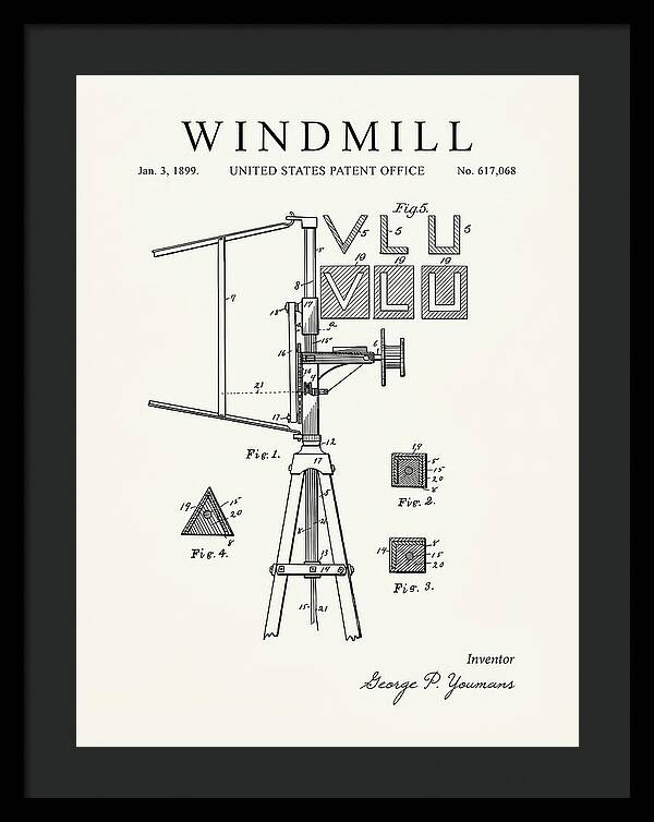 Windmill Minimalist Patent Us617068a