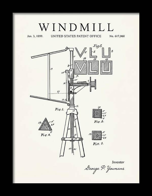 Windmill Minimalist Patent Us617068a