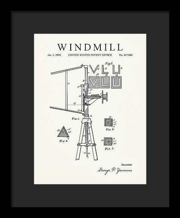 Windmill Minimalist Patent Us617068a