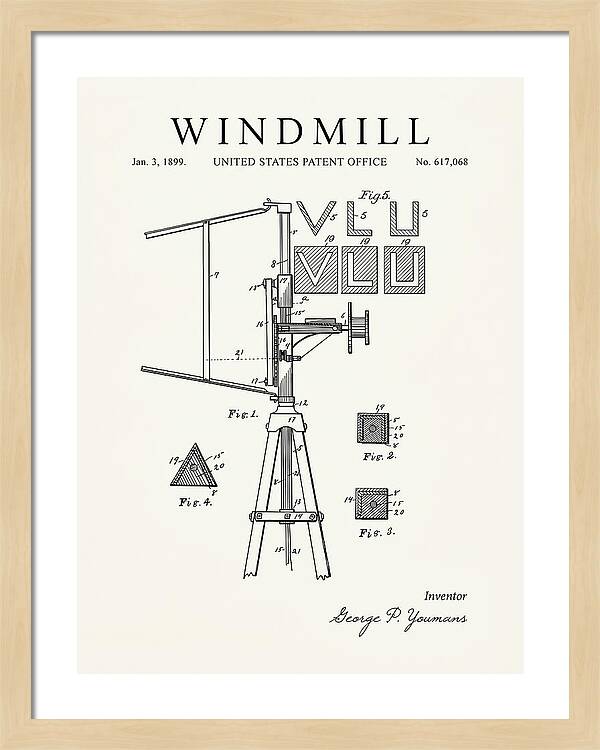 Windmill Minimalist Patent Us617068a
