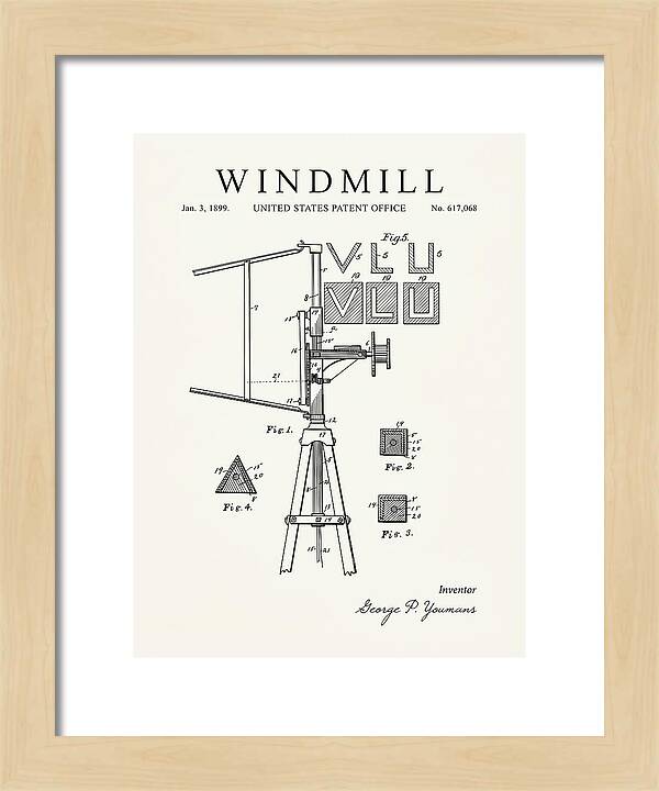 Windmill Minimalist Patent Us617068a