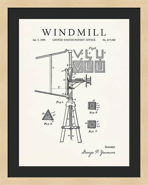 Windmill Minimalist Patent Us617068a