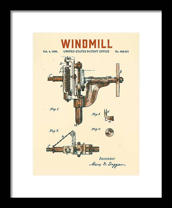 Windmill Retro Patent Us420921a