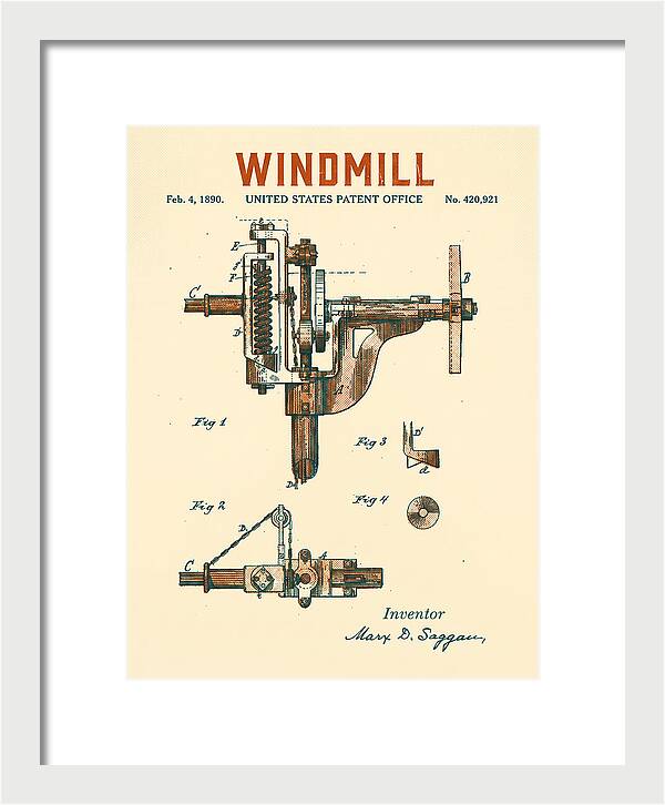 Windmill Retro Patent Us420921a