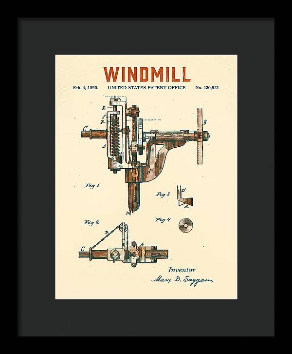 Windmill Retro Patent Us420921a