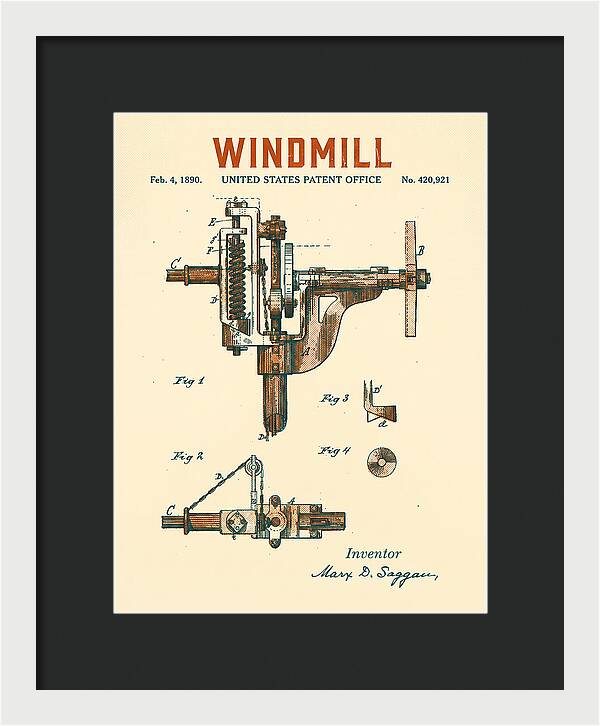 Windmill Retro Patent Us420921a